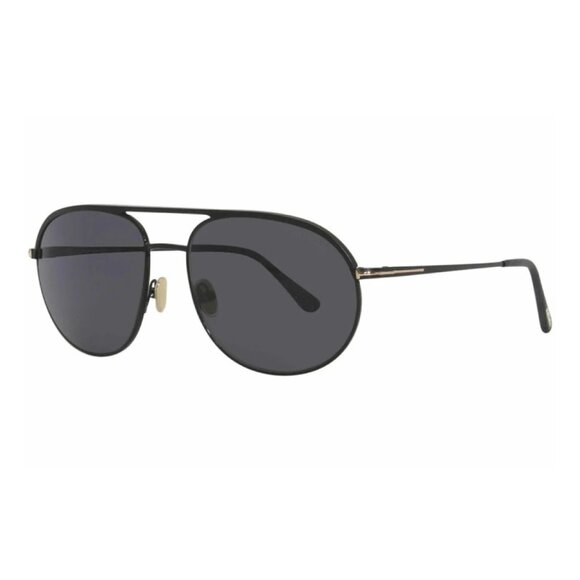 NEW TOM FORD SUNGLASSES BLACK MEN AVIATOR EYEWEAR - Picture 1 of 3